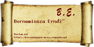 Bornemissza Ernő névjegykártya