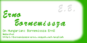 erno bornemissza business card